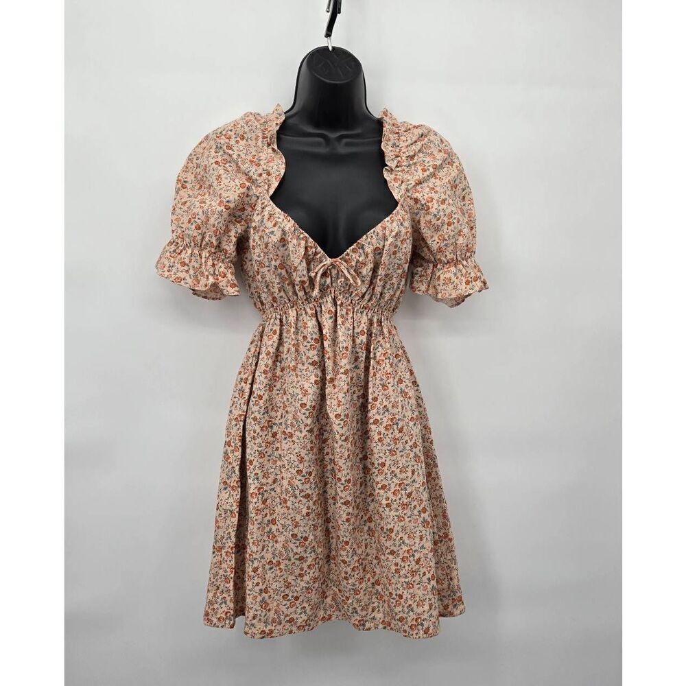 Reformation Channa Dress Size Medium Floral Babydoll Wedding Guest